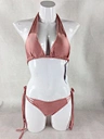 Custom High Waist Plus Size Bikini Set ODM Color Block Swimwear Private Brand Custom Design Service